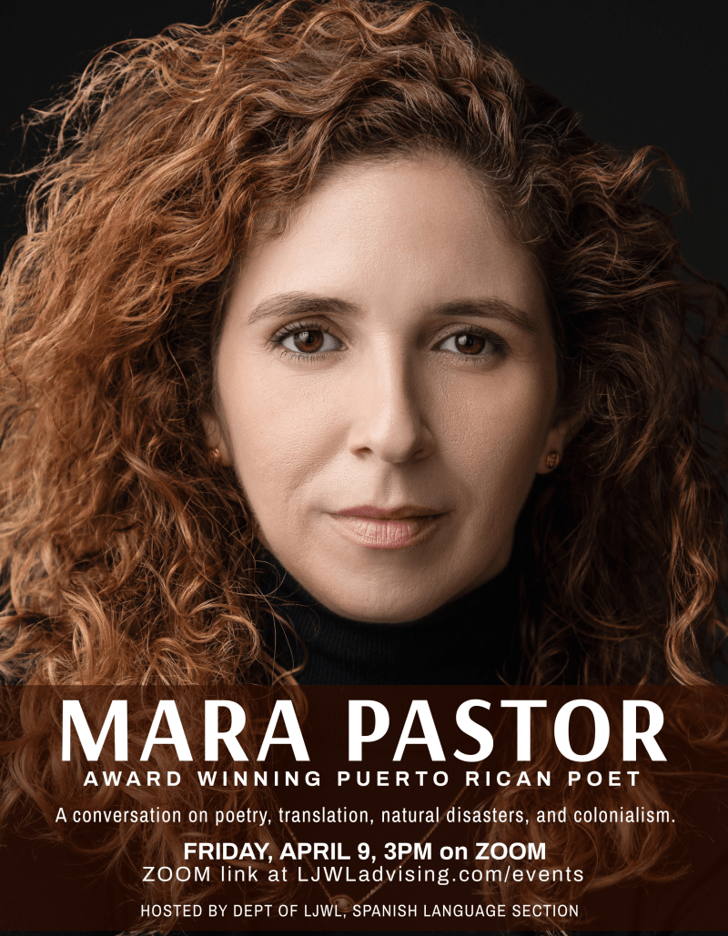 Mara Pastor headshot and event details