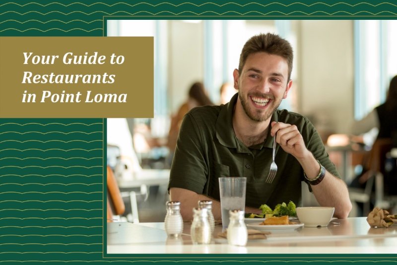 PLNU student eating a meal in Point Loma.