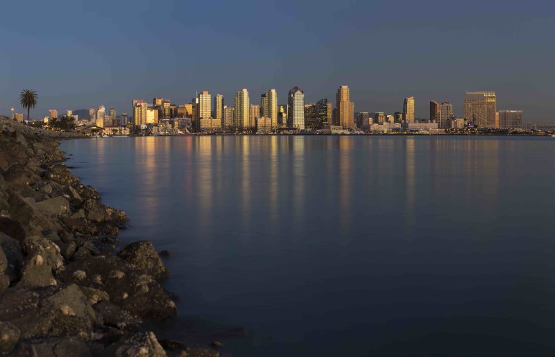 San Diego skyline at dusk
