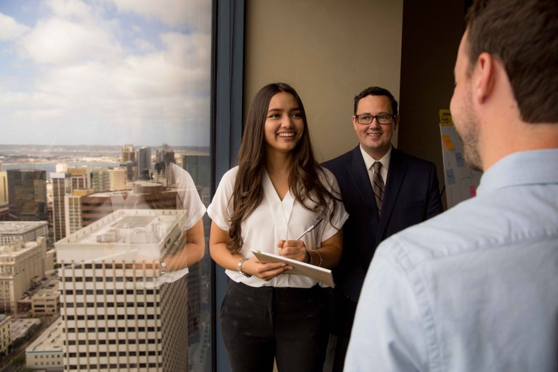 San Diego grad student has meeting in skyrise