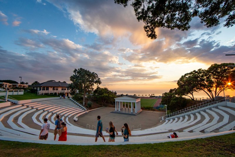 The PLNU Greek at sunset