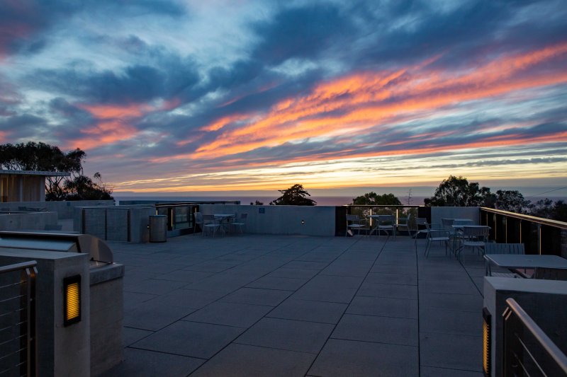 Sunset off of the Later Hall deck