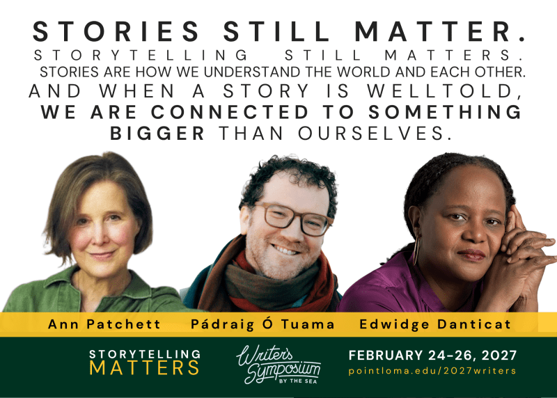 Storytelling matters image with Ann Patchett, Padraig O'Tauma and Edwidge Danticat