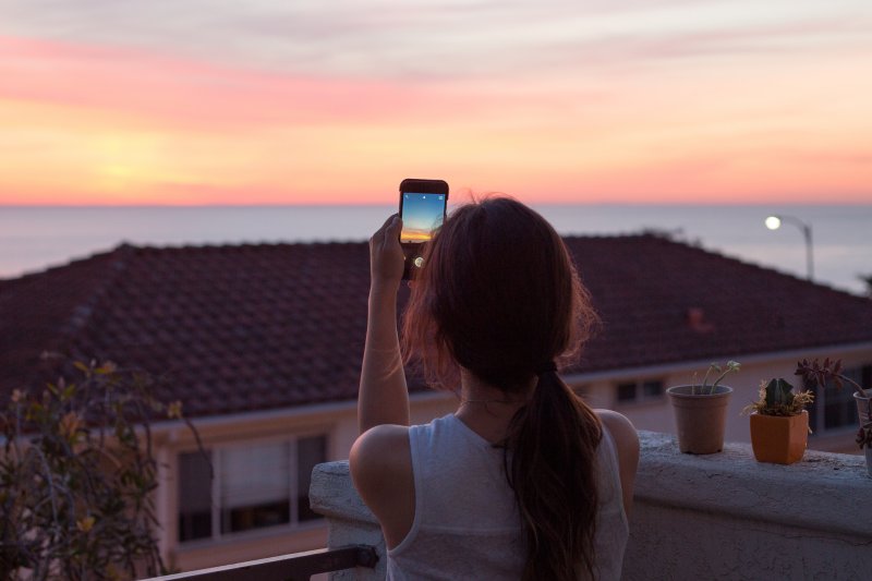 Sunset view over the Flex Apartments