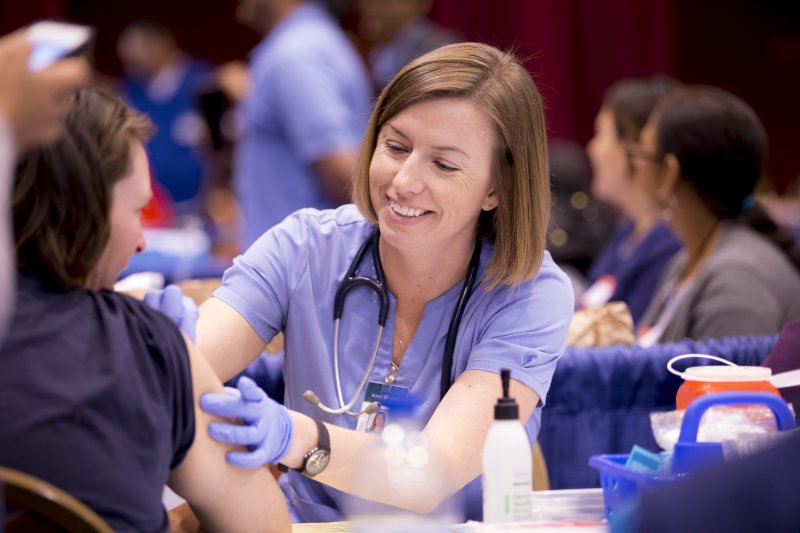 A nurse with a patient