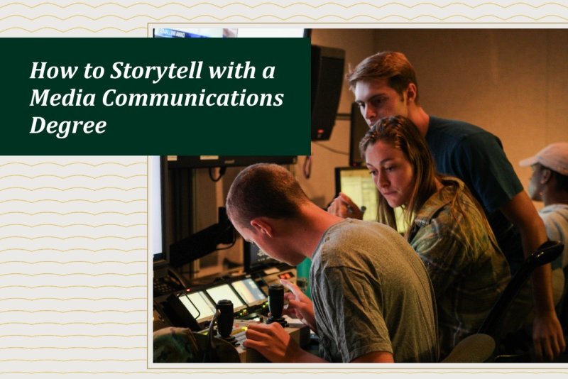 PLNU students learning media production skills in the media communication degree program