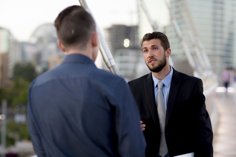 Business men chatting