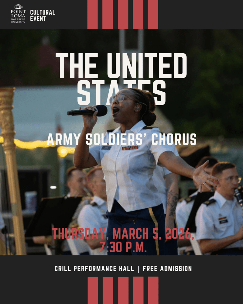 poster with text "The United States Army Solider's Chorus" and woman singing in the middle