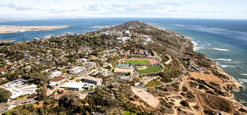 A drone perspective of Point Loma