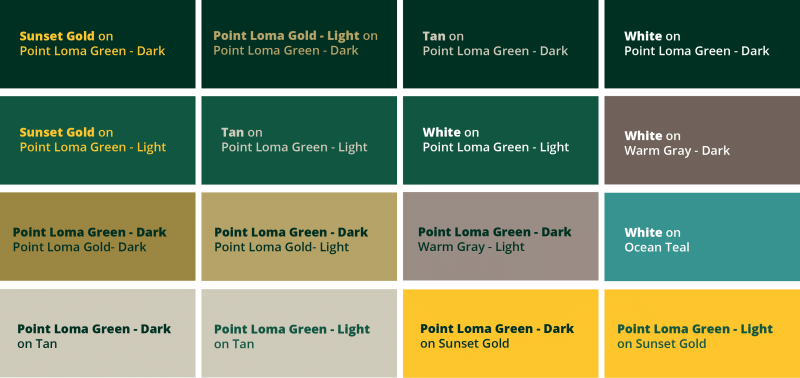 Brand Center colors for accessibility contrast