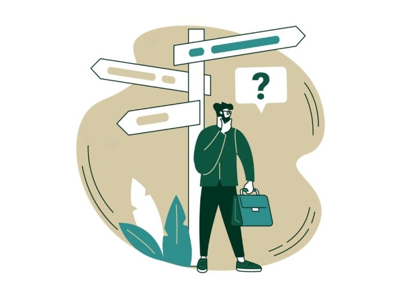 A graphic of choosing a career with a calling.