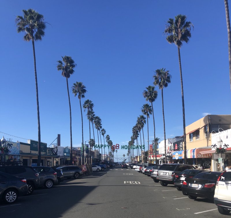 Downtown OB at Christmas time