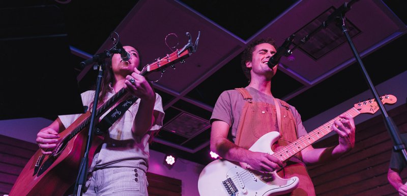 Brian Sausser and Jordan Mageo preforming in the ARC during musoffee.