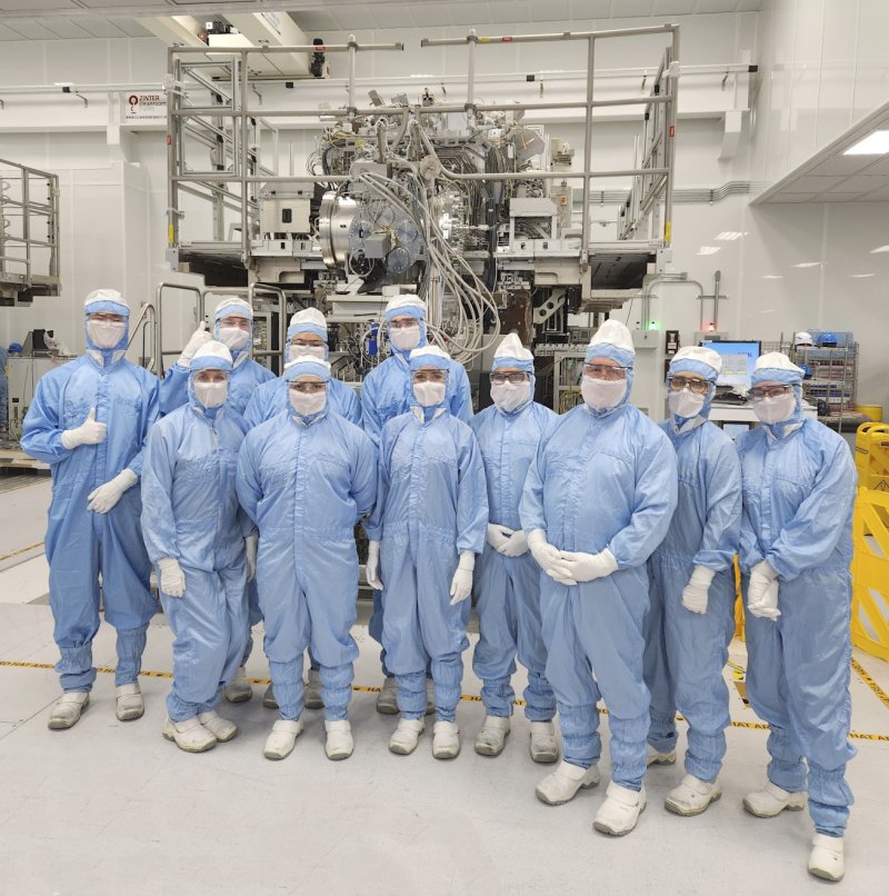 Photo of FSB Students & Faculty Inside ASML CYMER Clean Room
