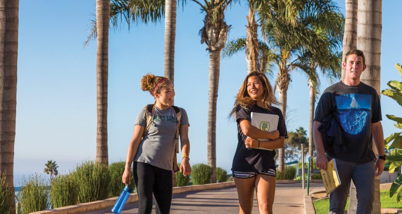 Students walk to class