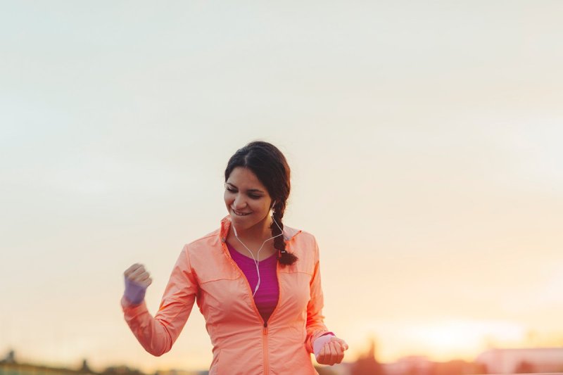 Woman in fitness clothes