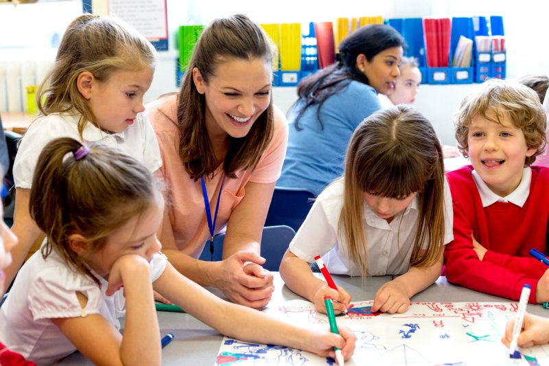 San Diego educator teaches students in a classroom