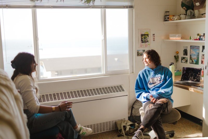 Student RA working with residents in the PLNU dorms.