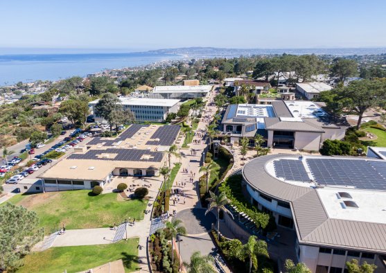 Overview image of PLNU campus from Caf Lane. 