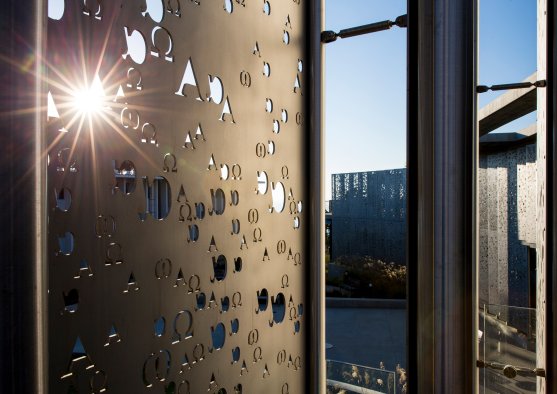 light Flares through the Alpha and Omega panels of Sator Hall