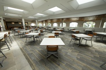 An empty cafeteria space at PLNU