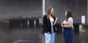 Military Students Conversing Outside Liberty Station