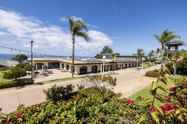 View of Bond Academic Center located by the Pacific Ocean. 