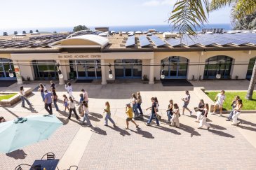 Group tours take place at Point Loma Nazarene University to learn more information about campus life