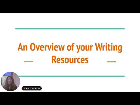 Video thumbnail for Writing and Tutorial Resources Overview